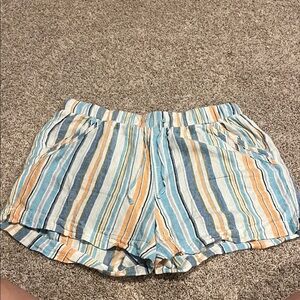 Briggs New York Multicolor Striped High Waist Shorts